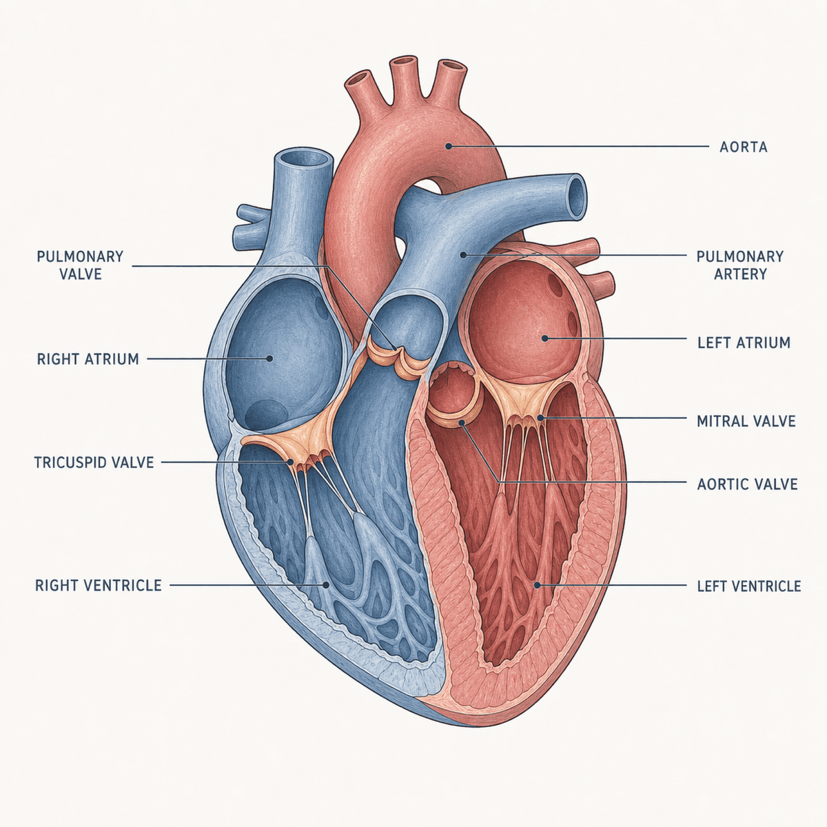 Heart anatomy diagram