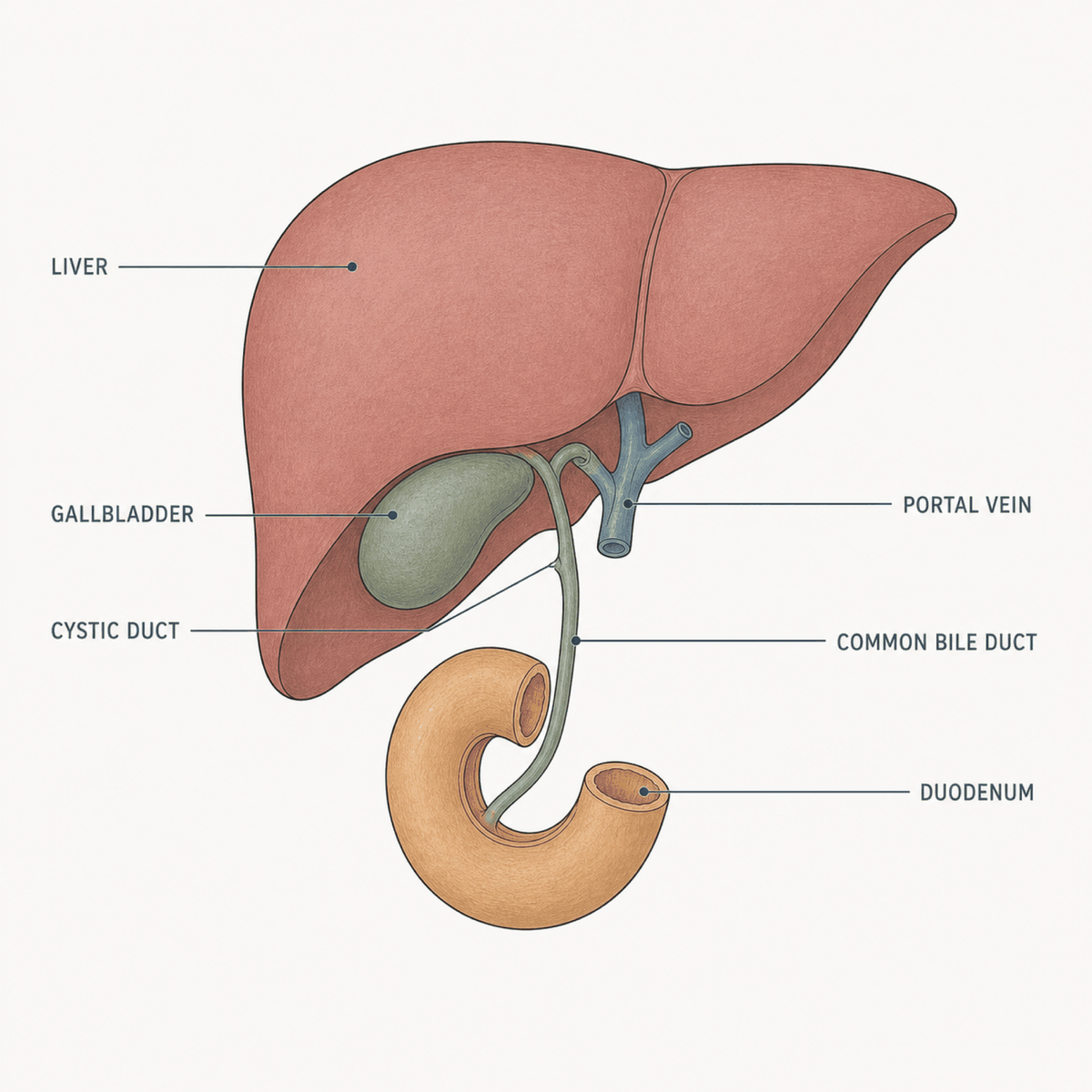 Liver & Biliary Tree anatomy diagram